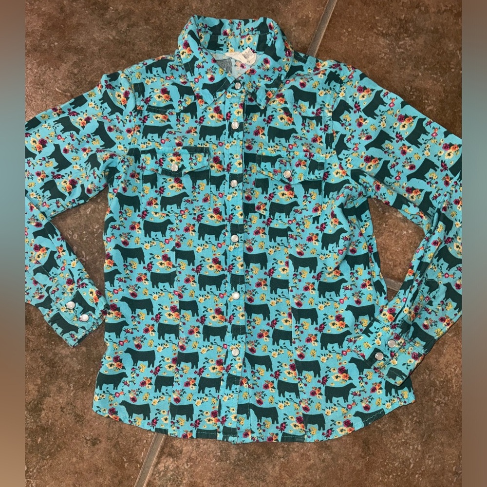Cotton & Rye Steer Print Button-Up Shirt